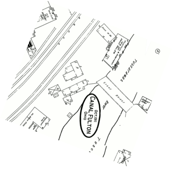 This is a sketch of the property of the Live and Let Live Saloon from a 1911 Sanborn Insurance map - highlighted is the building that would become our Heritage House; the building next to the railroad tracks with the 'D' [indicating 'dwelling'] is the current Dragonfly Tea Room
