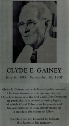 The Heritage Society dedicated a portion of the Museum to Clyde Gainey